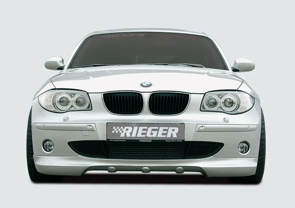 Víkendová Akce Rieger spoiler pod přední nárazník pro BMW řada 1 E87 4-dvéř. před faceliftem, r.v. 09/04-03/07, plast ABS bez povrchové úpravy