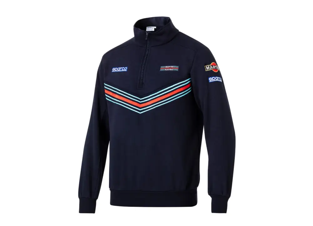 Sparco mikina s polovičním zipem, edice Martini Racing, barva modrá, velikost S Horká Nabídka