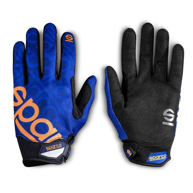 Rukavice pro mechaniky Sparco Meca-3, barva modro-oranžová, Velikost 9 Omezená Nabídka