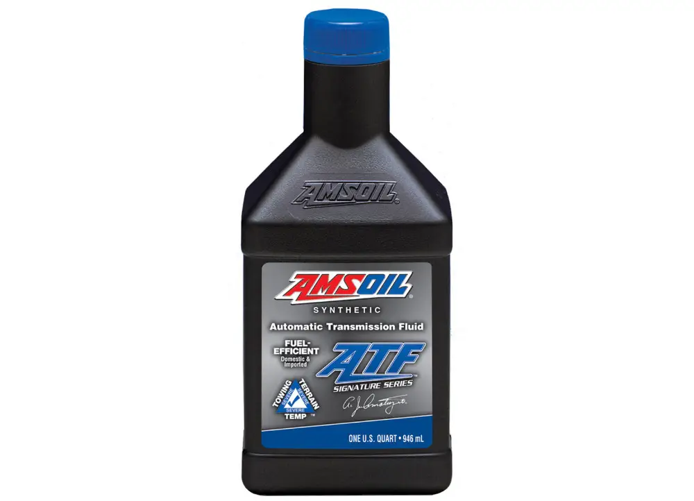 Značkový Plně syntetický převodový olej AMSOIL Signature Series Fuel - Effiecient Synthetic Automatic Transmission Fluid, objem 946 ml (1 quart)