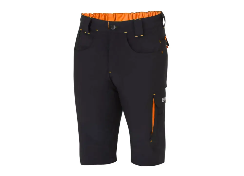 Cenově Výhodný Sparco lehké technické kraťasy LAREDO, barva černo-oranžová, velikost M