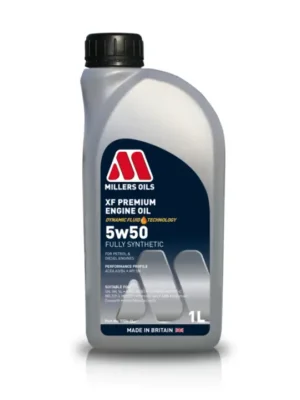 Nejprodávanější Plně syntetický motorový olej Millers oils XF LONGLIFE 5W-50, objem 1l