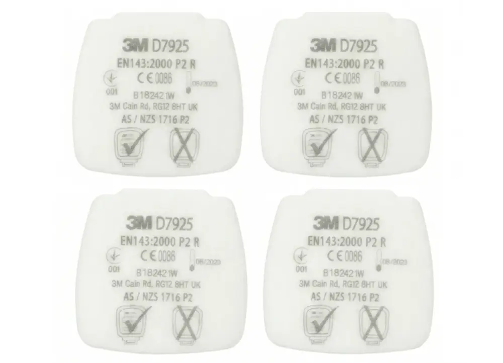 Objednat Nyní 3M™ 4 kusy částicových filtrů Secure Click řady D7000, typ D7925, úroveň ochrany P2 R