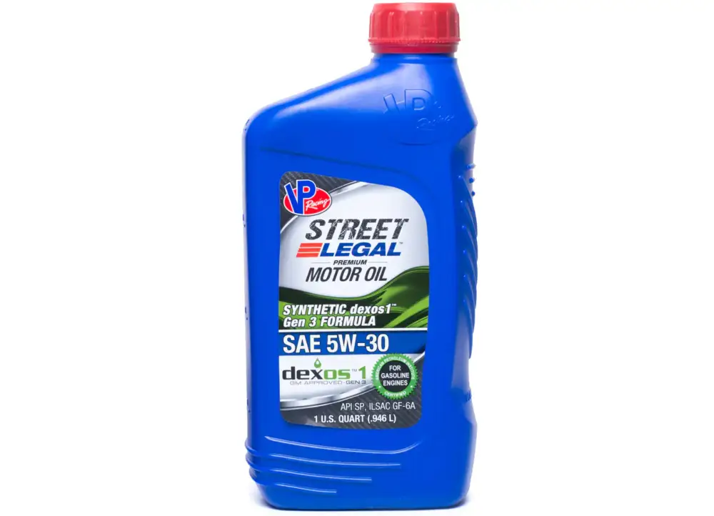 Jen Po Omezenou Doba VP Racing Street Legal plně syntetický motorový olej 5W-30 Dexos 1, 946 ml