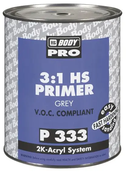 HB BODY P333 3:1 HS Filling Primer (Black), 3L Omezená Nabídka