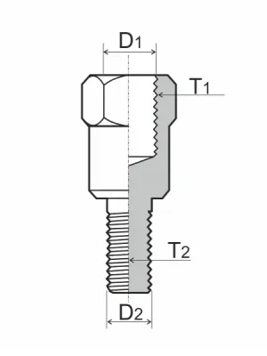 Originální Adaptér na zpětné zrcátko RMS 121850080 M8 RH - M8 LH
