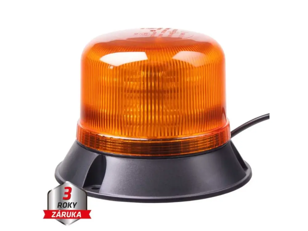 Cenově Výhodný LED maják, 12-24V, 16x5W LED oranžový, pevná montáž, ECE R65